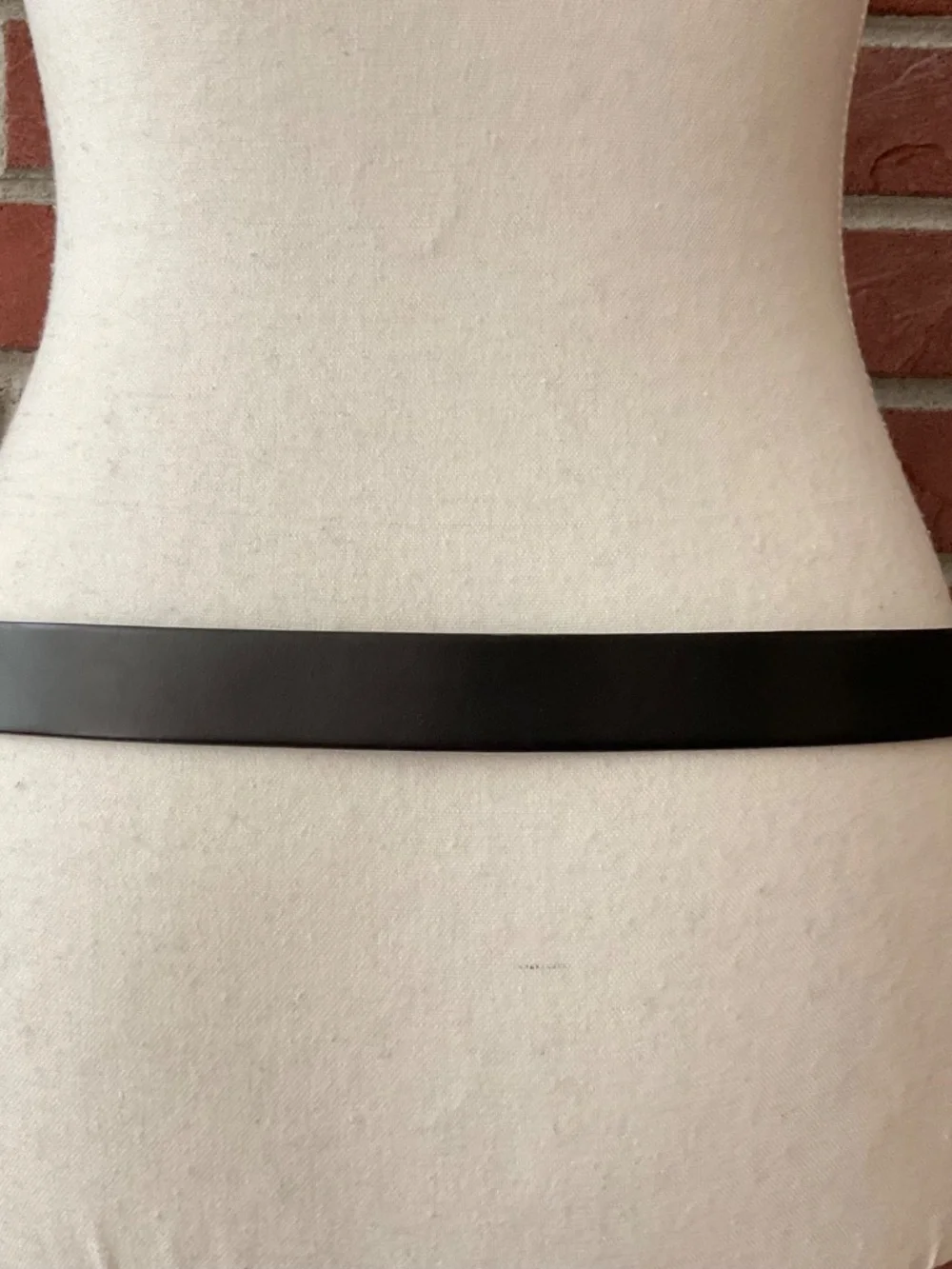J.Crew Black Italian Leather Adjustable  Belt Size M